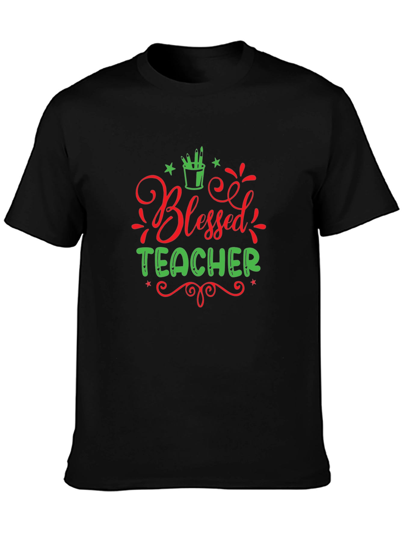Blessed Teacher Graphic Tee - Black