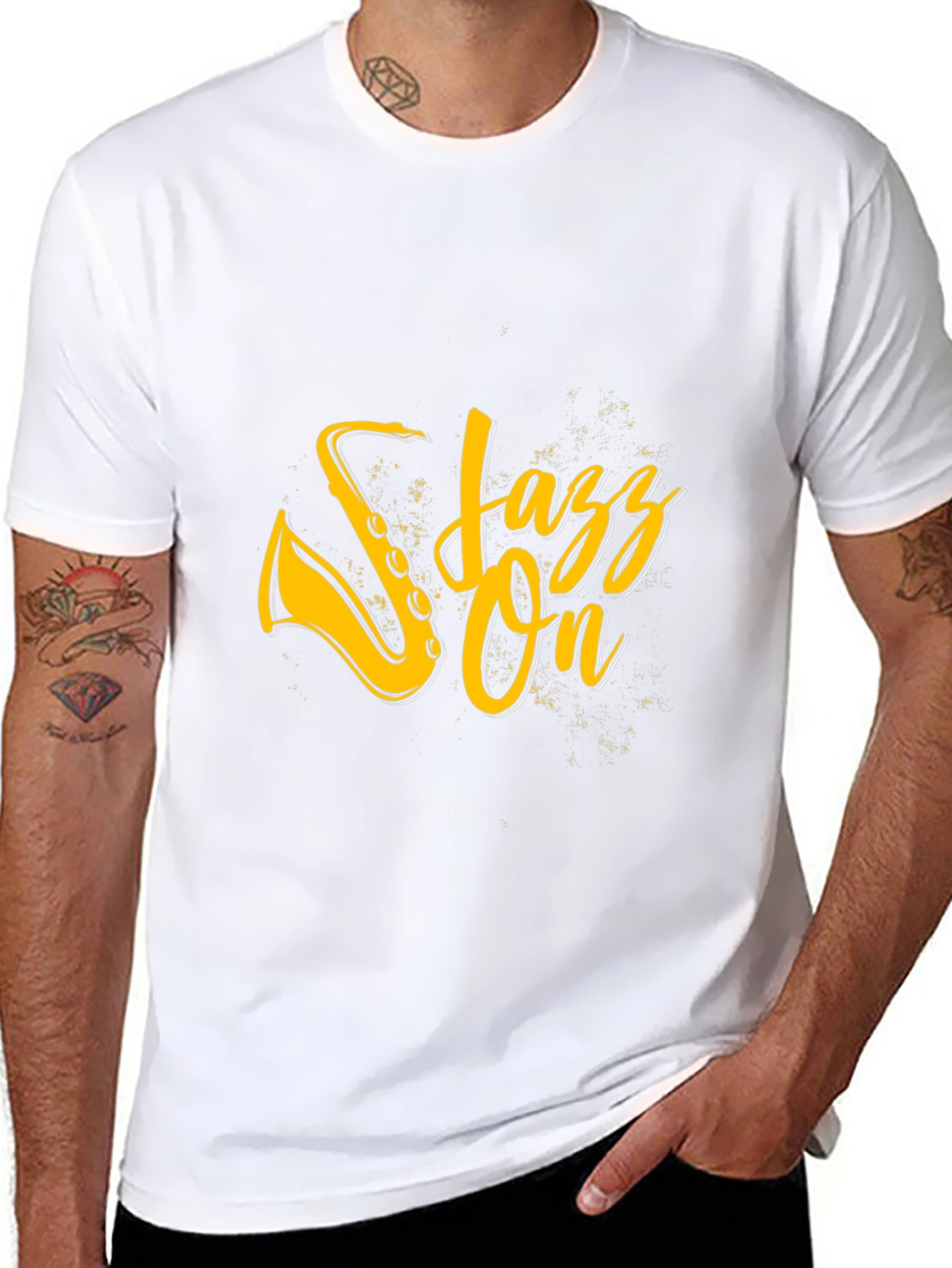 Jazz On Graphic Black T-Shirt