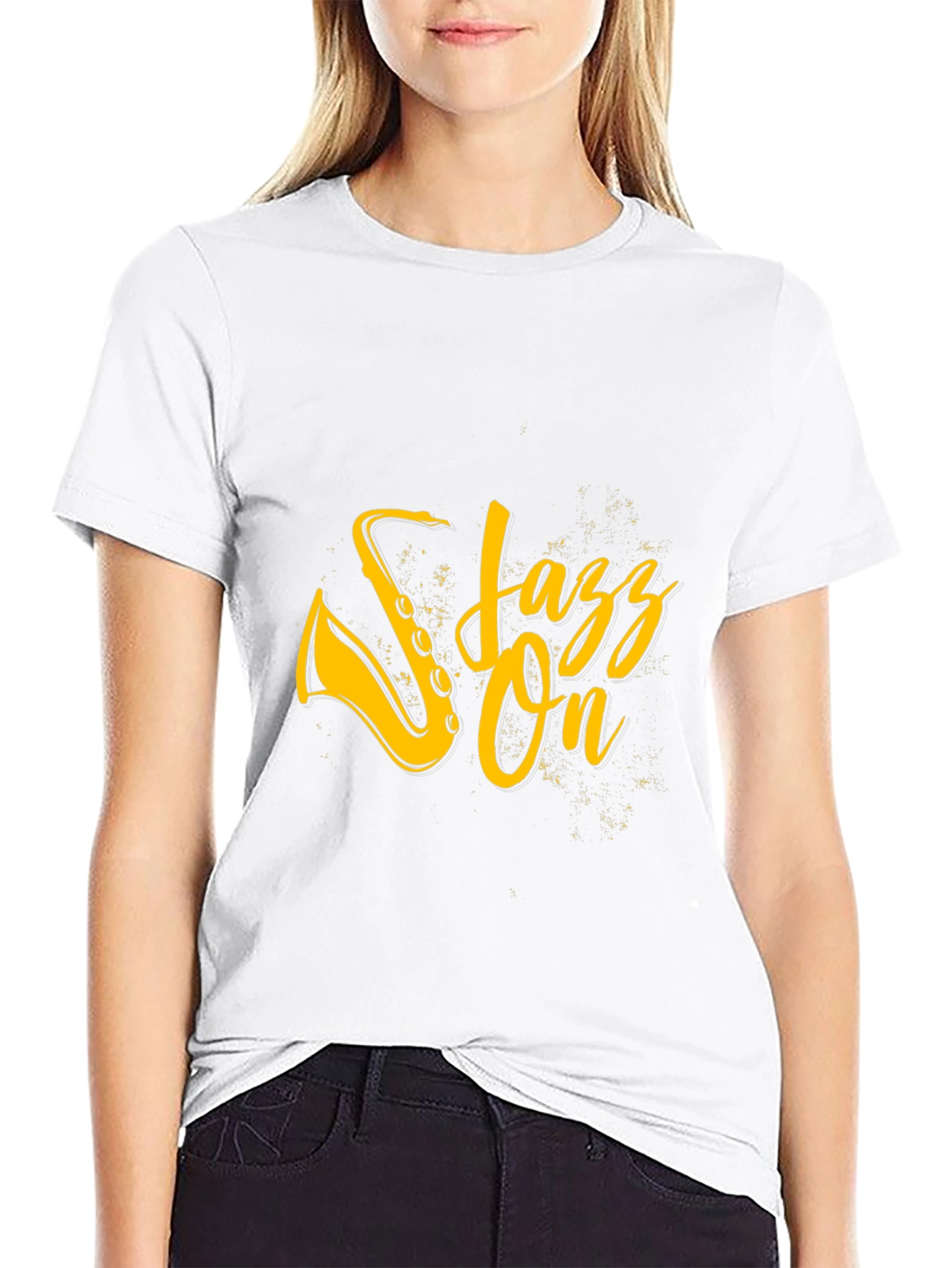 Jazz On Graphic Black T-Shirt