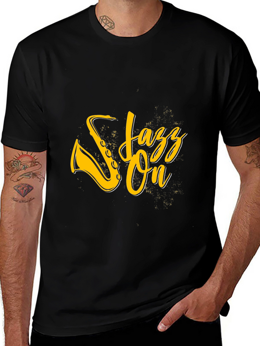 Jazz On Graphic Black T-Shirt