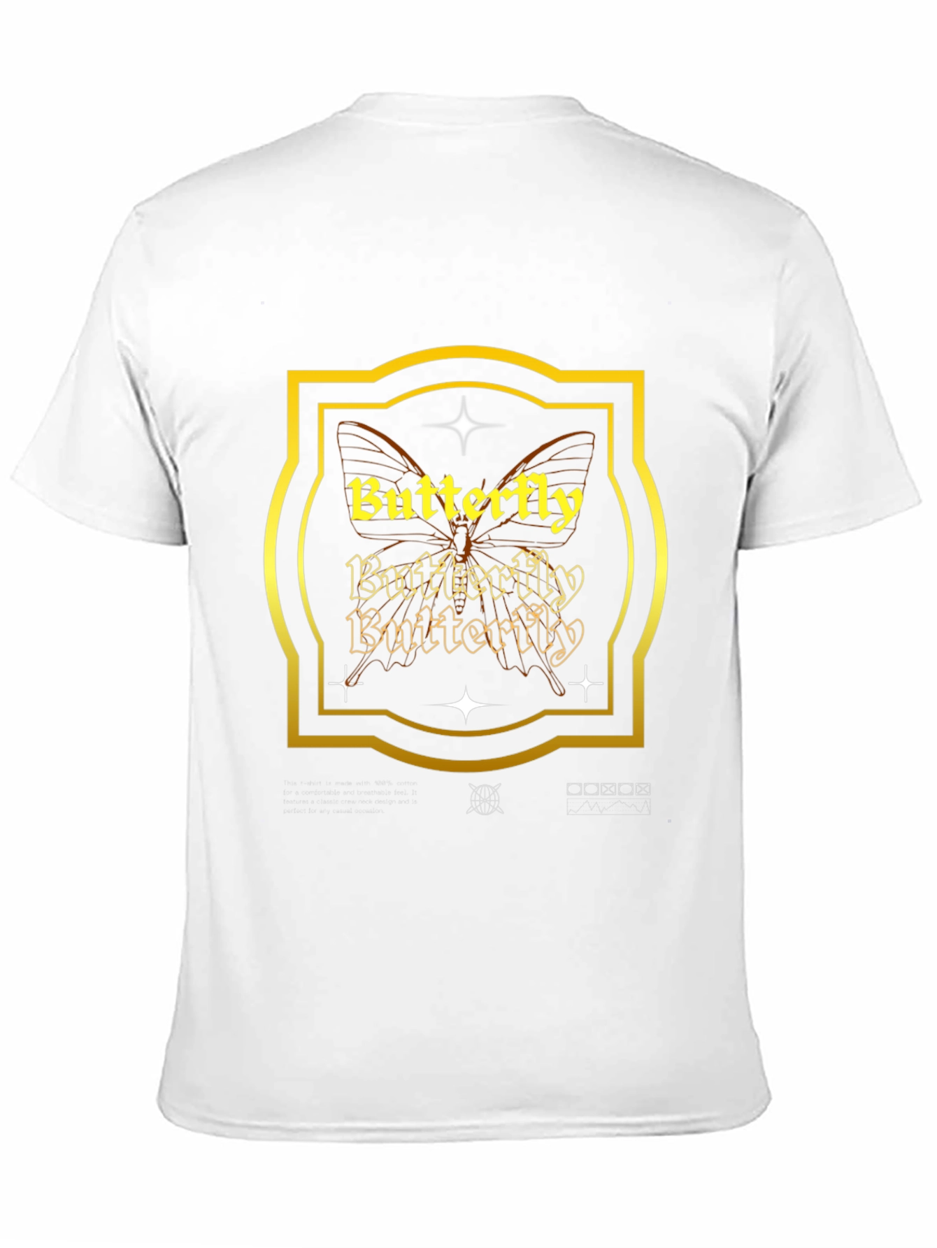 Butterfly Graphic Black T-Shirt