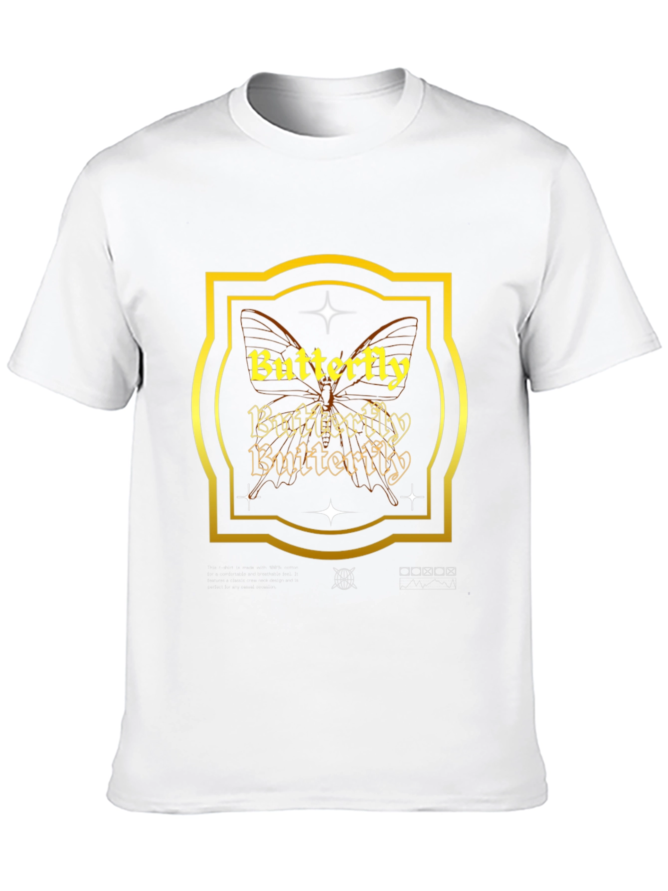 Butterfly Graphic Black T-Shirt