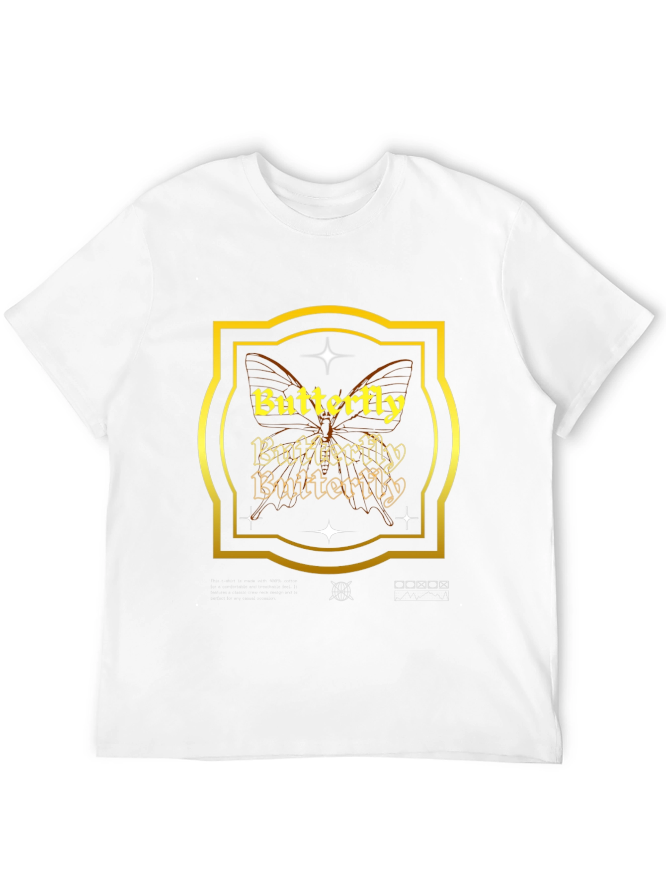 Butterfly Graphic Black T-Shirt