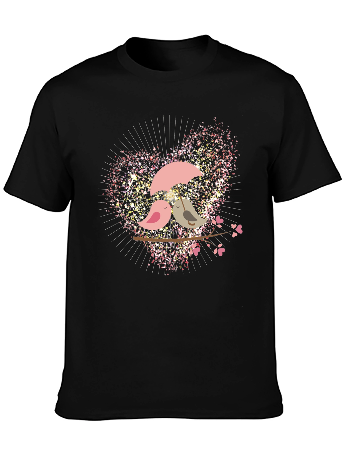 Love Birds Graphic Tee - Romantic Design