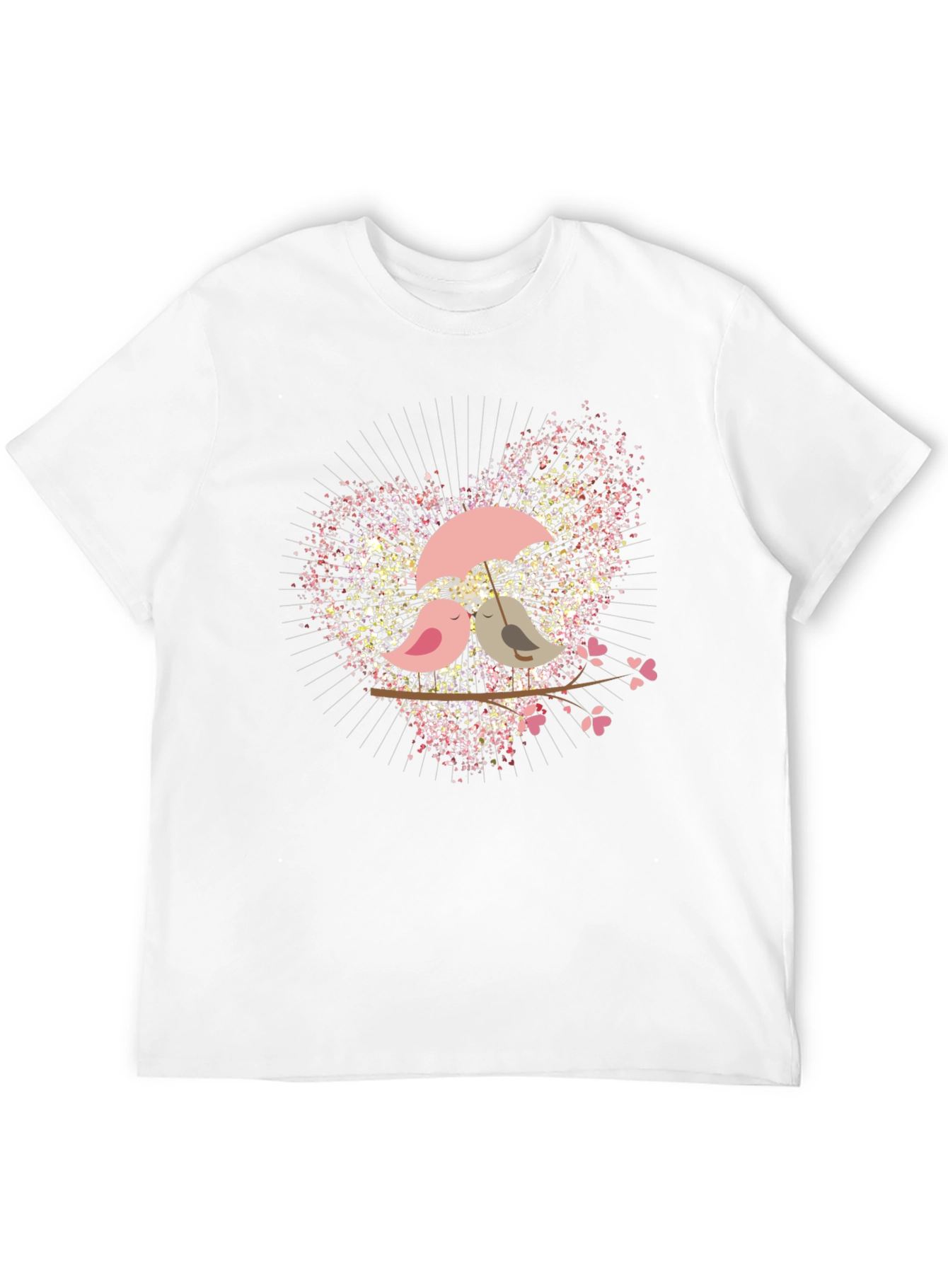Love Birds Graphic Tee - Romantic Design