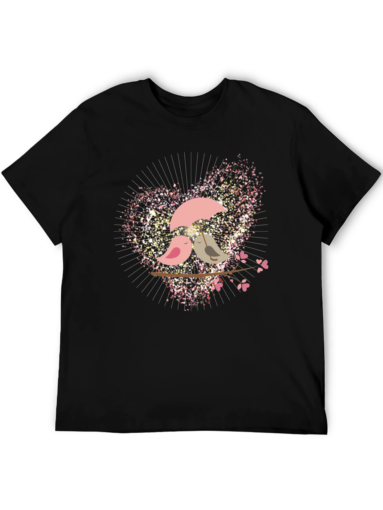 Love Birds Graphic Tee - Romantic Design