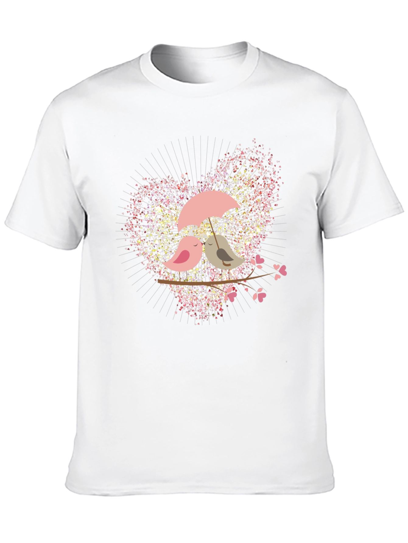 Love Birds Graphic Tee - Romantic Design