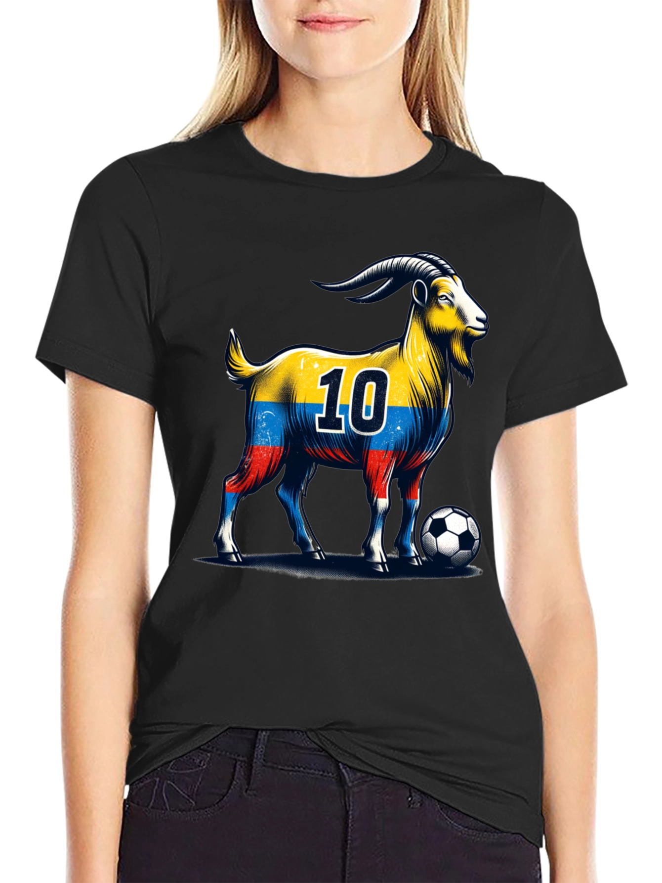 Colombia Soccer Goat Graphic Tee