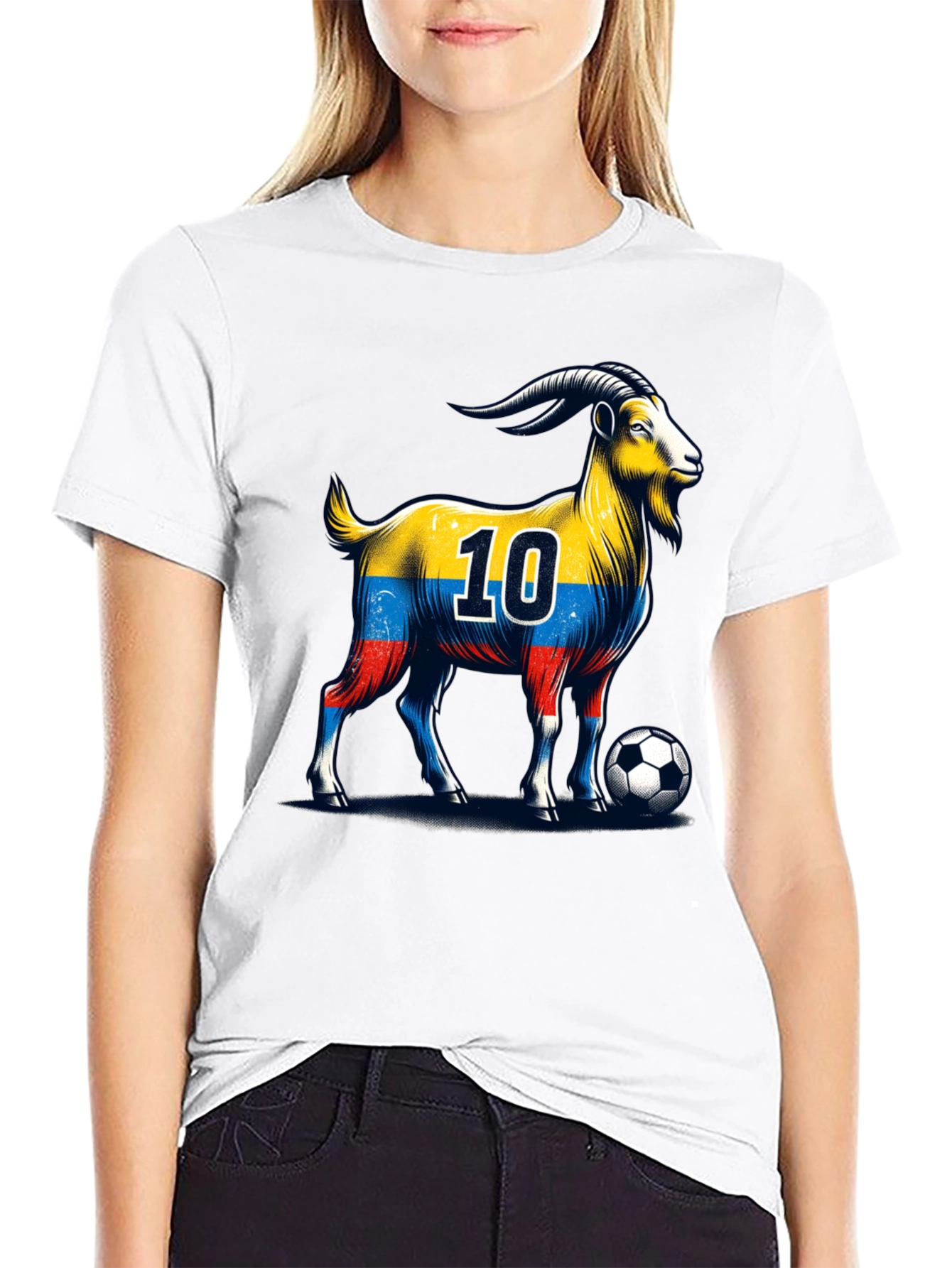 Colombia Soccer Goat Graphic Tee