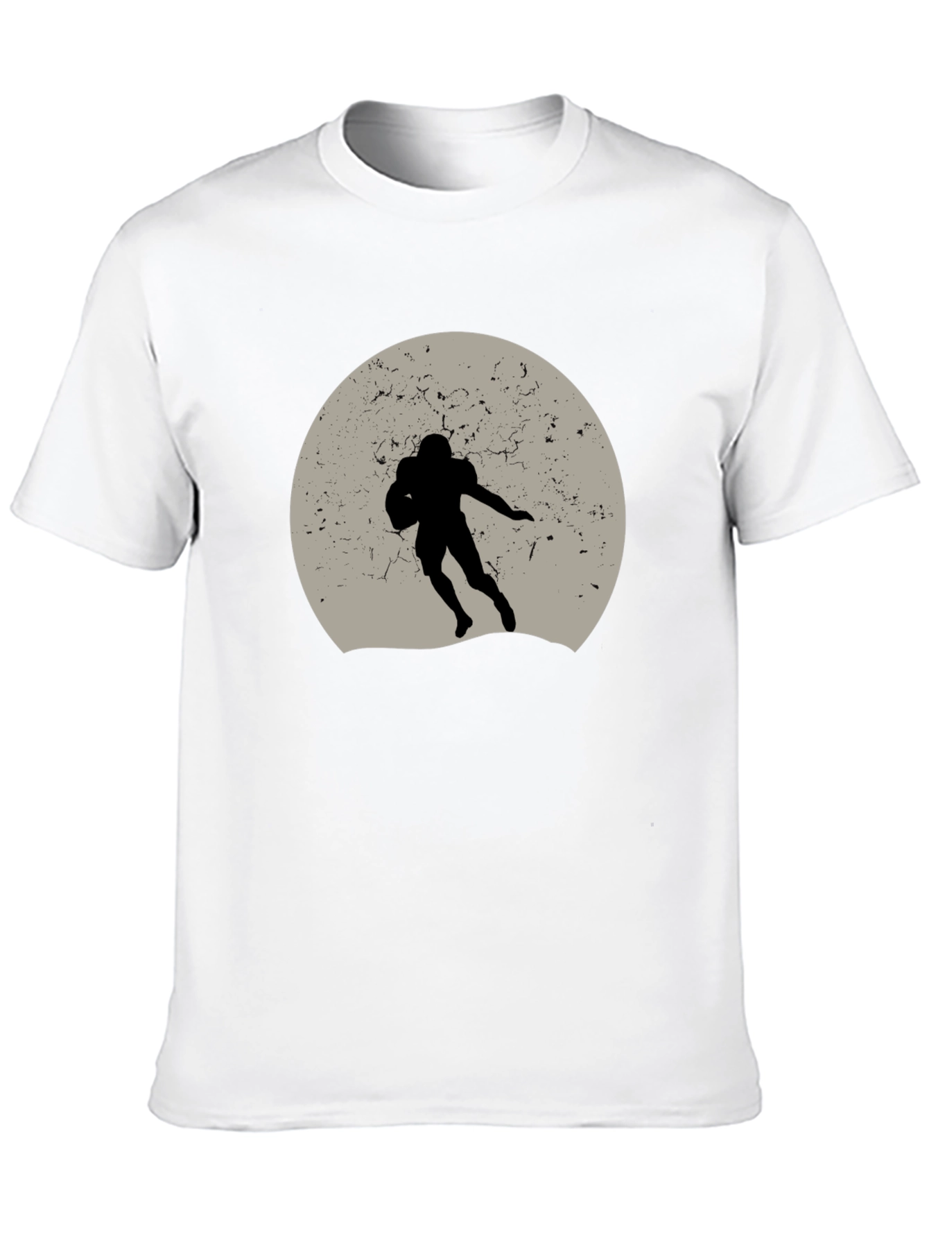 Football Silhouette Graphic Tee - Unique Design
