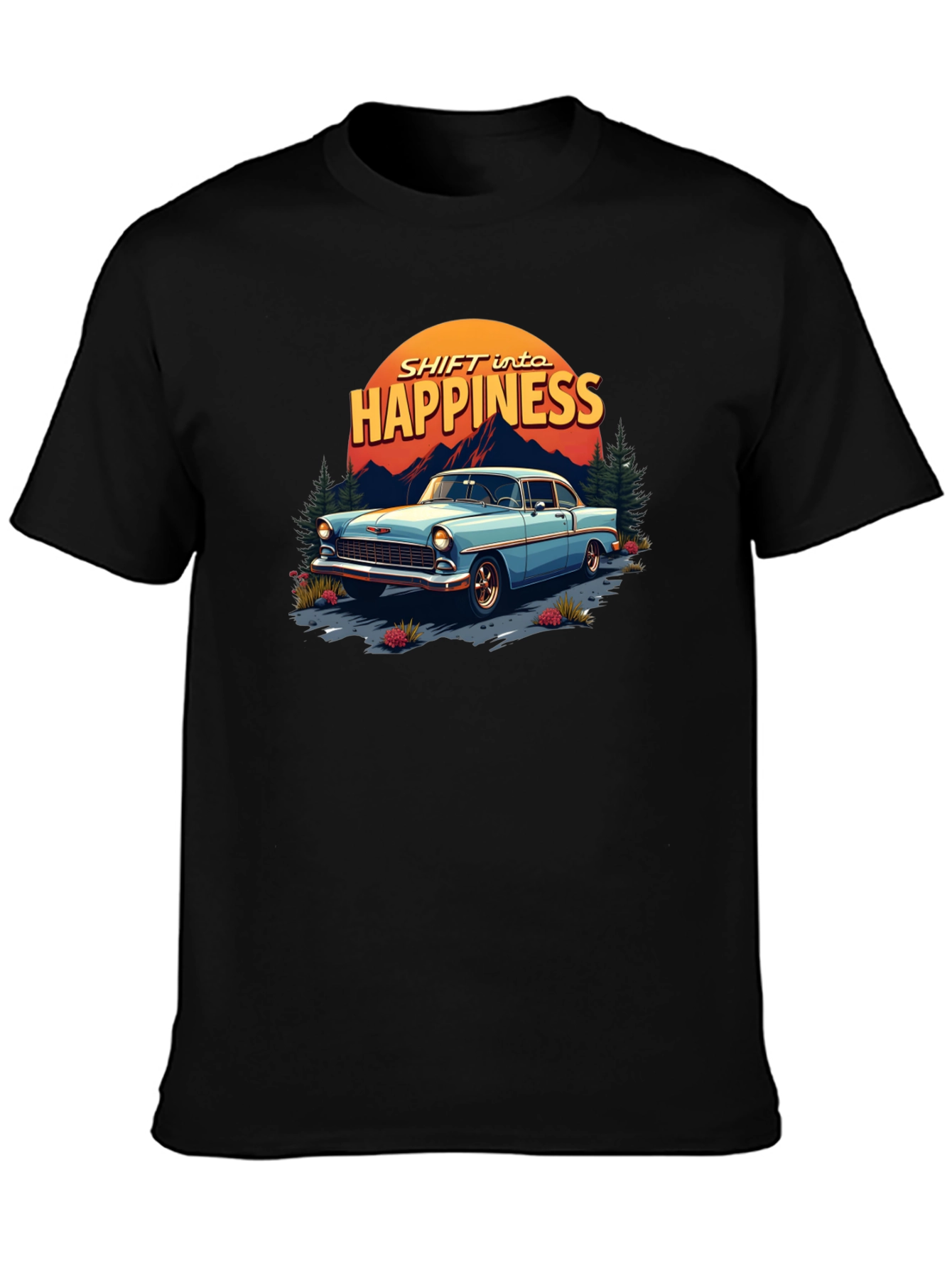 Shift into Happiness Classic Car T-Shirt