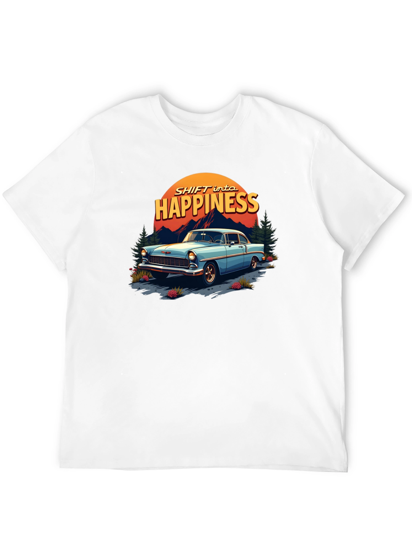 Shift into Happiness Classic Car T-Shirt