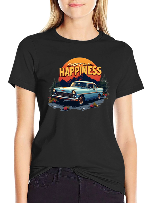 Shift into Happiness Classic Car T-Shirt