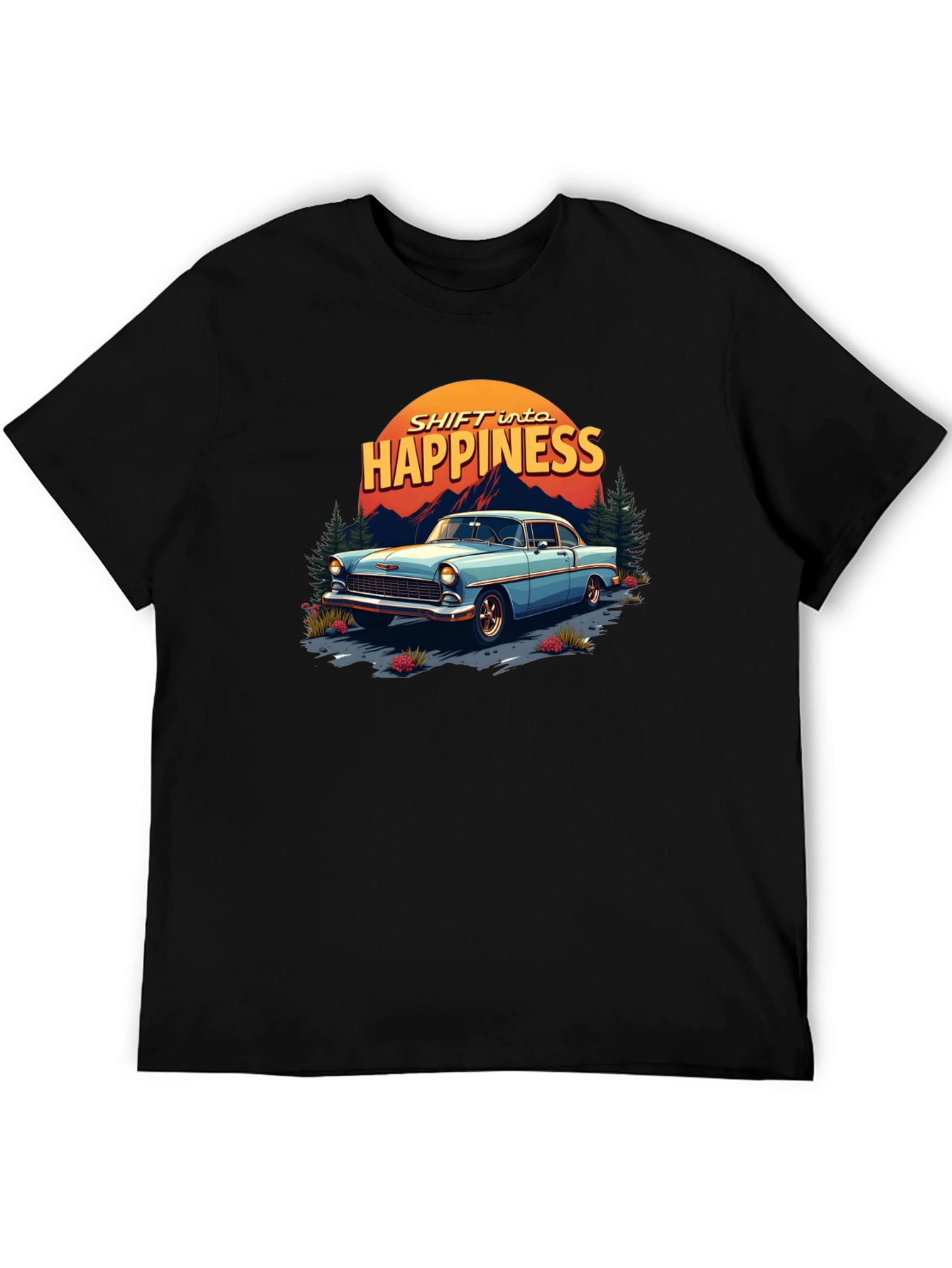 Shift into Happiness Classic Car T-Shirt