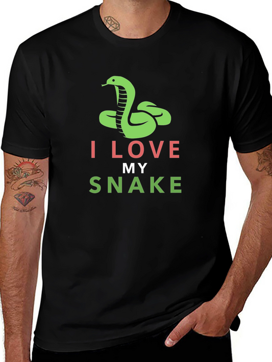 I Love My Snake T-Shirt - Quirky Animal Lover Tee