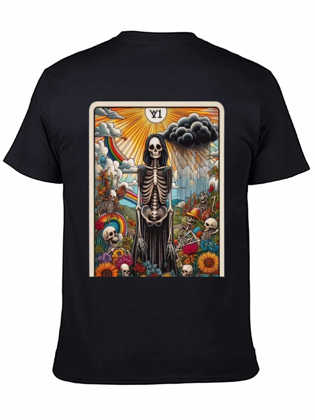Grim Reaper Tarot Card Graphic T-Shirt
