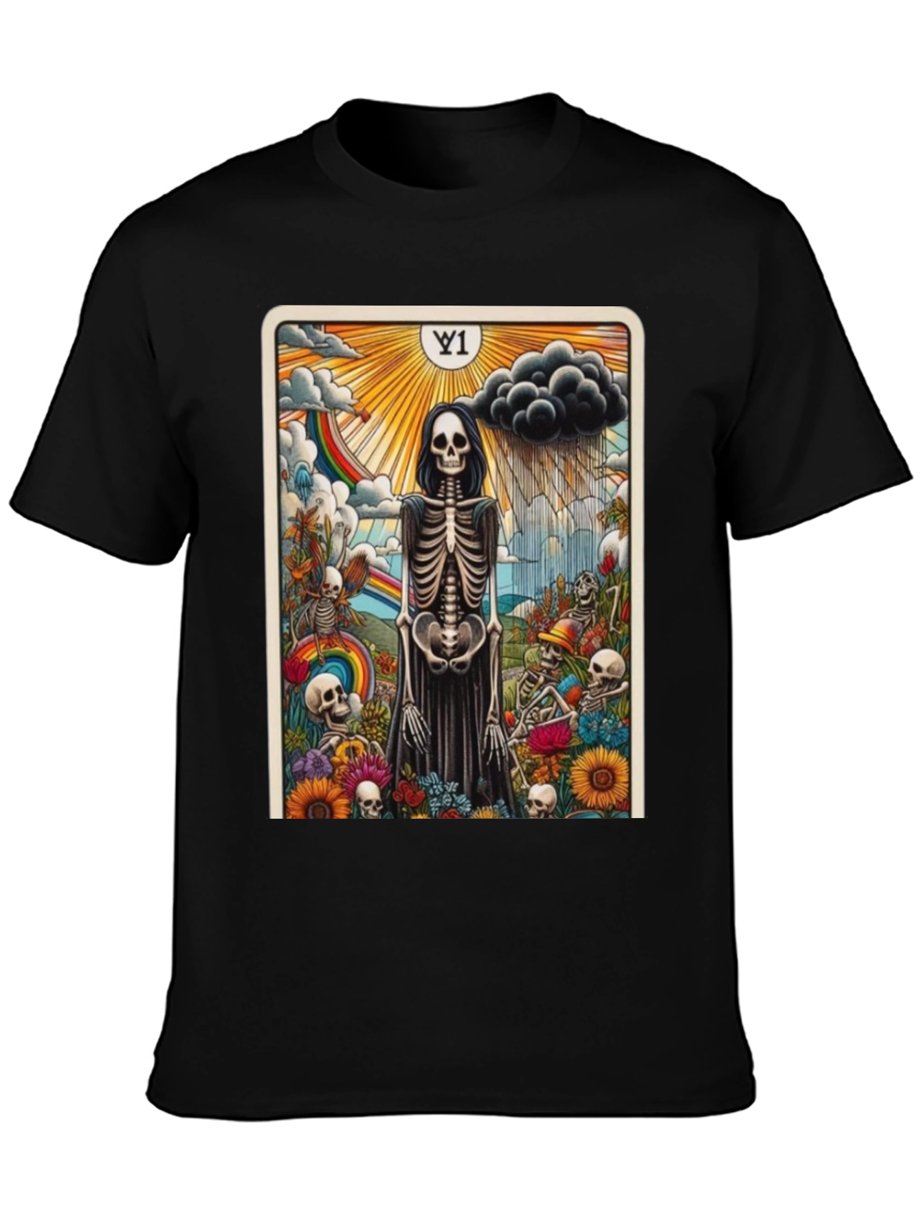Grim Reaper Tarot Card Graphic T-Shirt