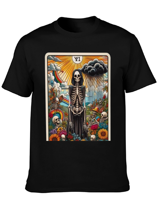 Grim Reaper Tarot Card Graphic T-Shirt