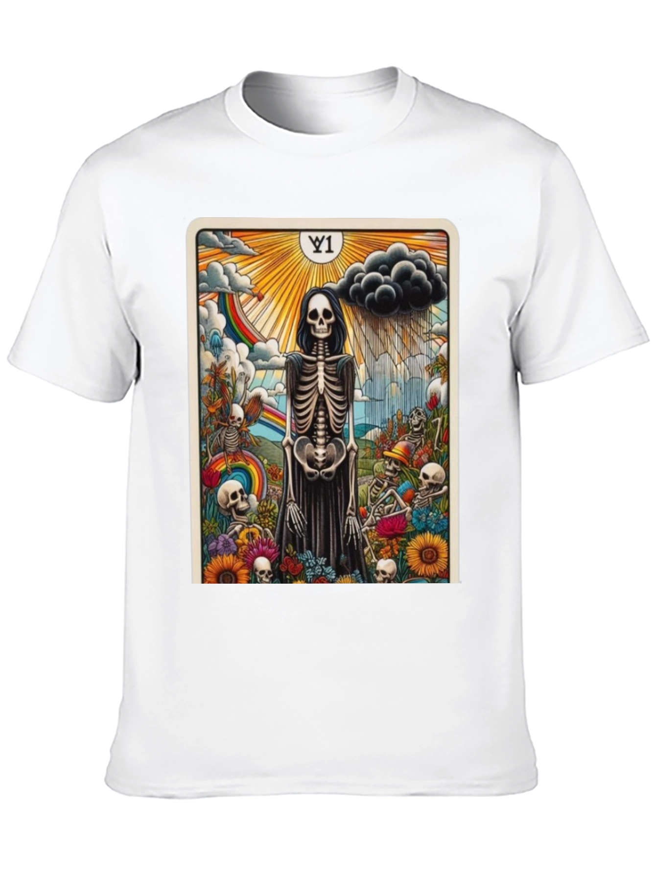 Grim Reaper Tarot Card Graphic T-Shirt