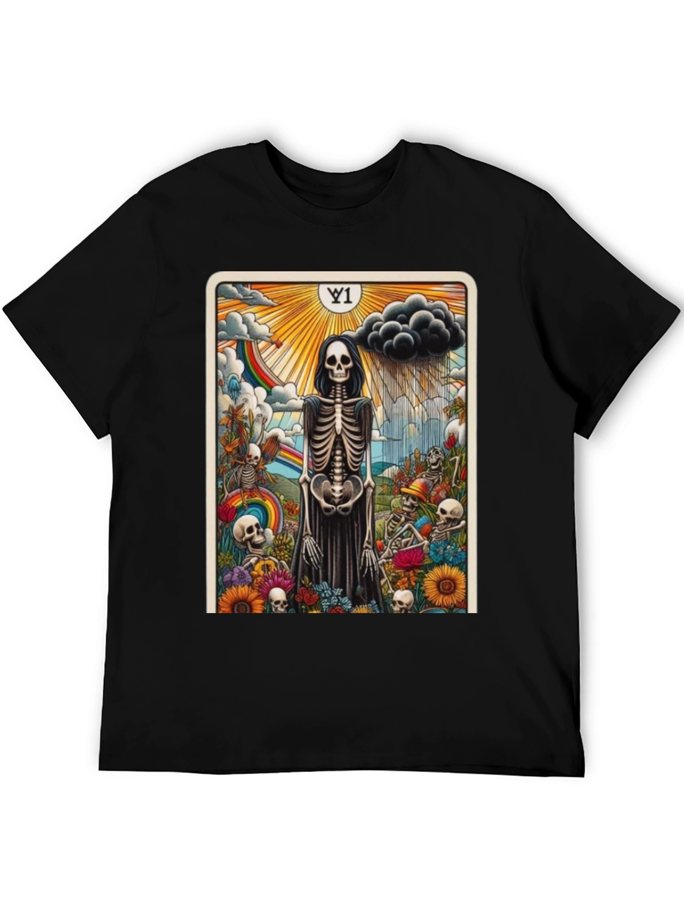 Grim Reaper Tarot Card Graphic T-Shirt