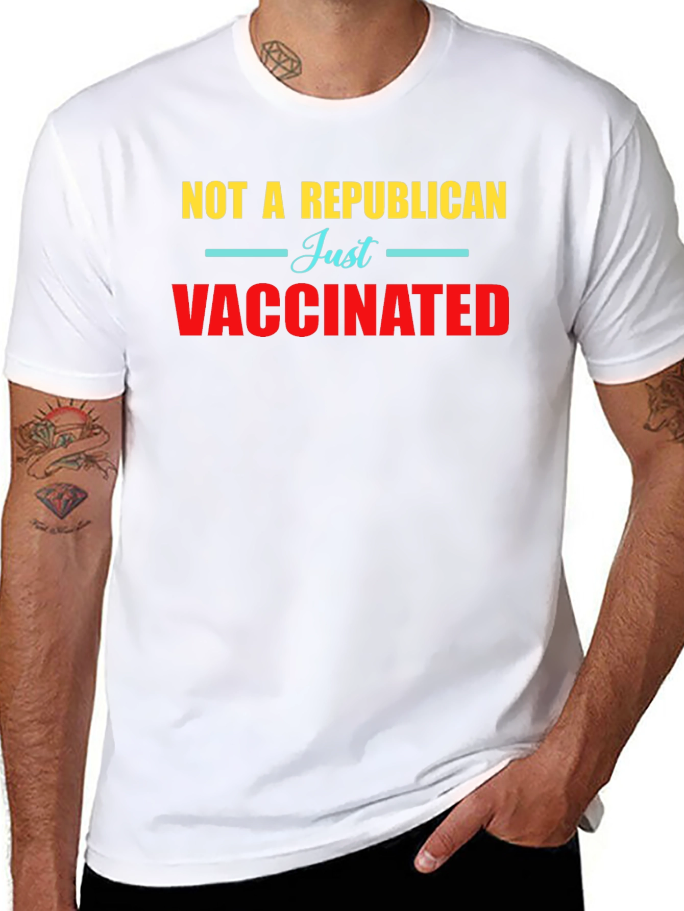 Not a Republican Just Vaccinated Graphic Tee