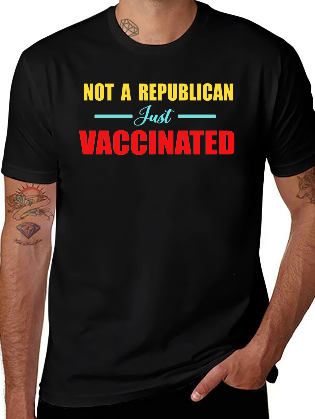Not a Republican Just Vaccinated Graphic Tee