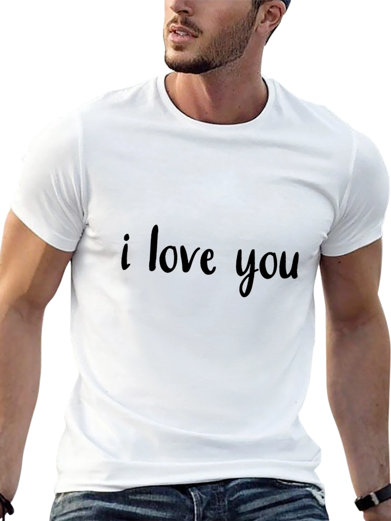 I Love You Black Graphic Tee