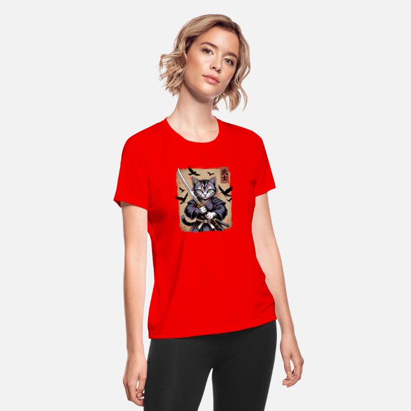 Japanese Ukiyo-e Art Kawaii Samurai Cat Art