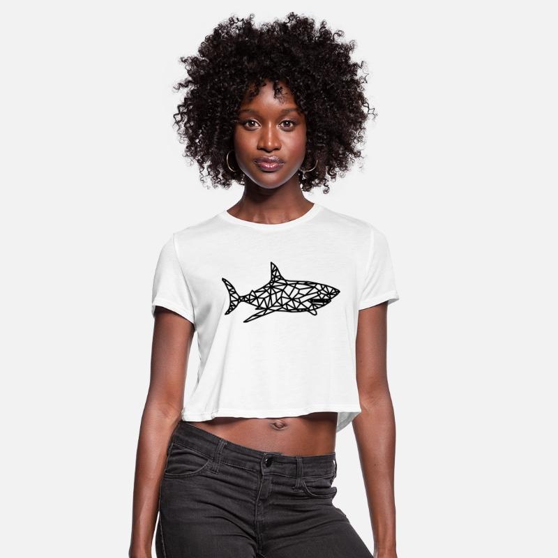 Jaws of Style: Geometric Shark Fashion