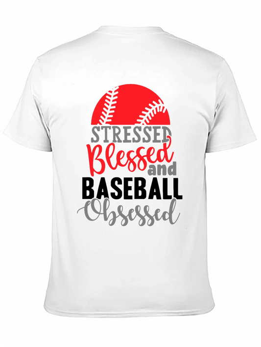 Stressed Blessed Baseball Obsessed Graphic Tee