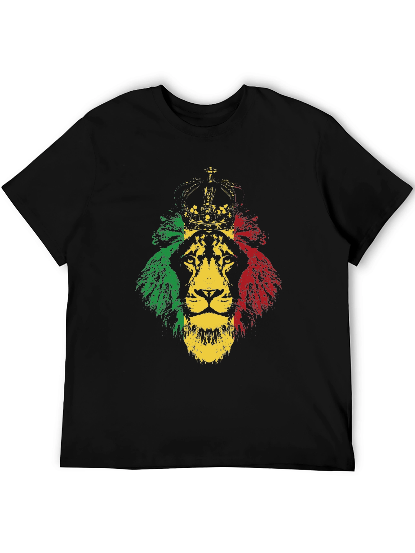 Rasta Lion Graphic Tee - Reggae Crown T-Shirt