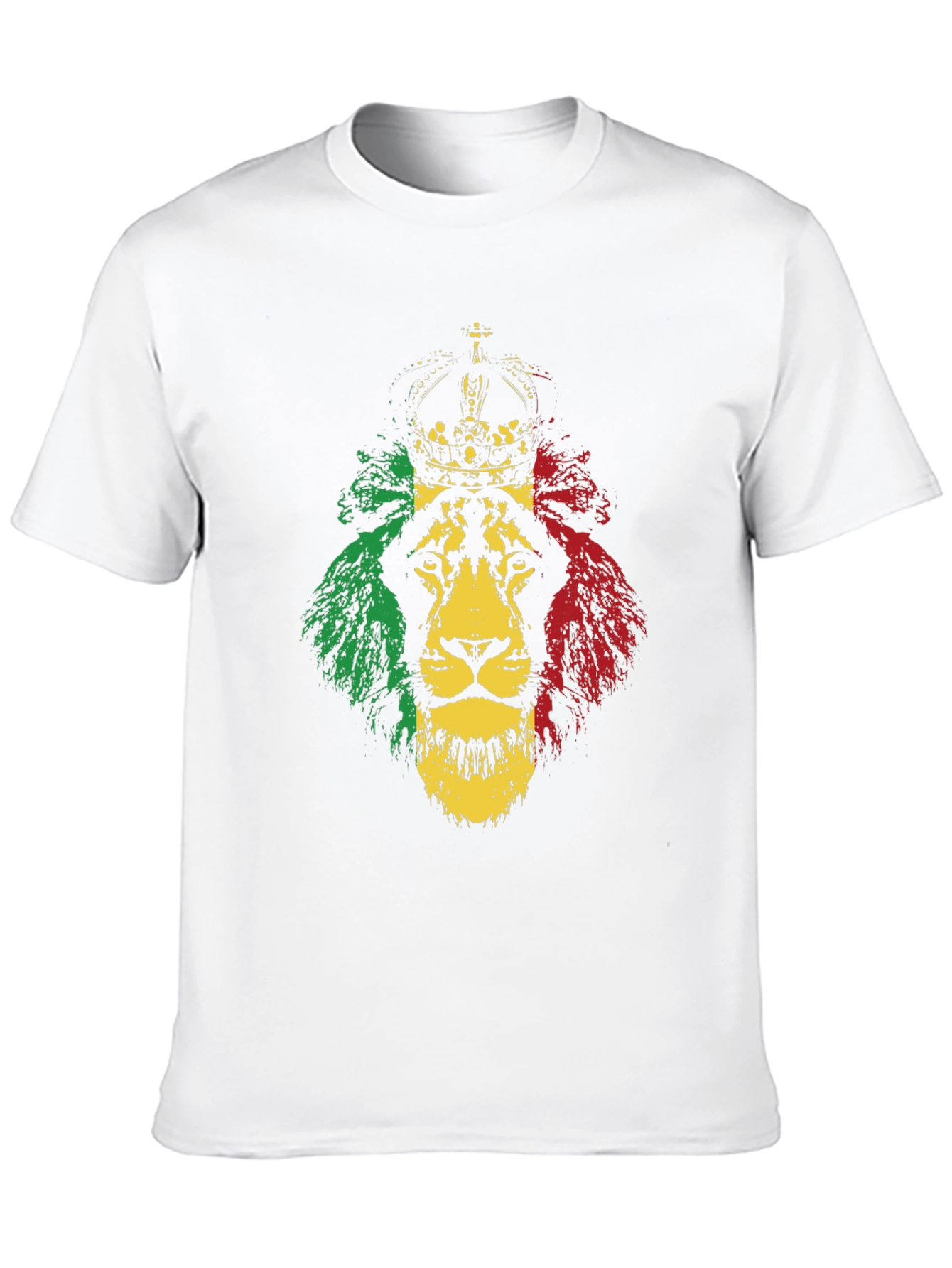 Rasta Lion Graphic Tee - Reggae Crown T-Shirt