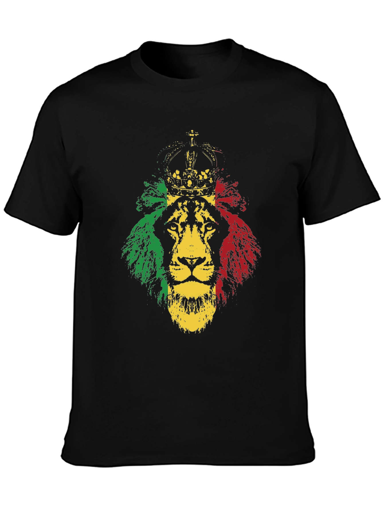 Rasta Lion Graphic Tee - Reggae Crown T-Shirt