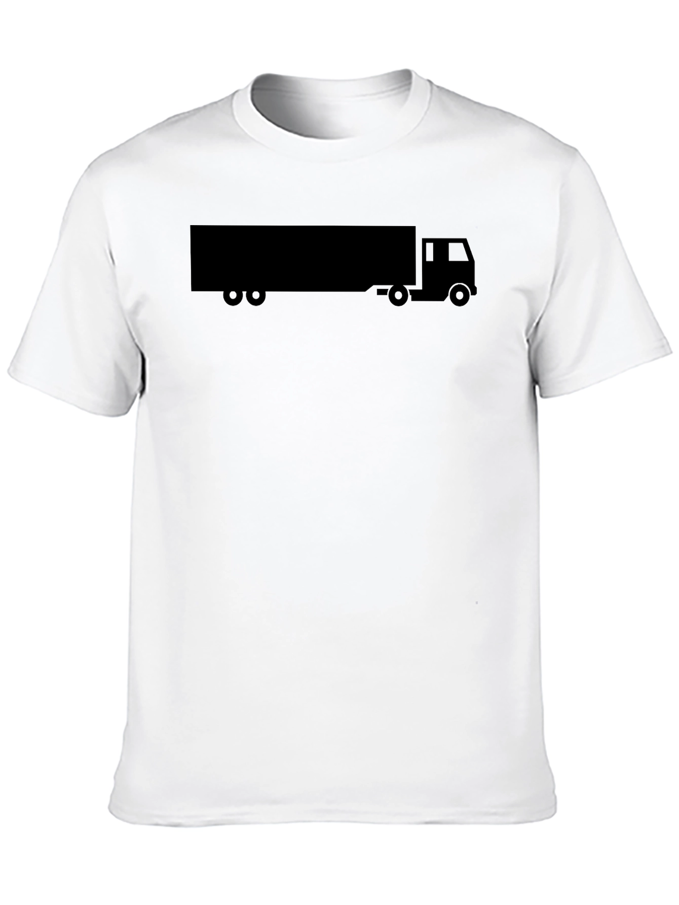 Truck Graphic Tee - Modern Black Cotton Shirt