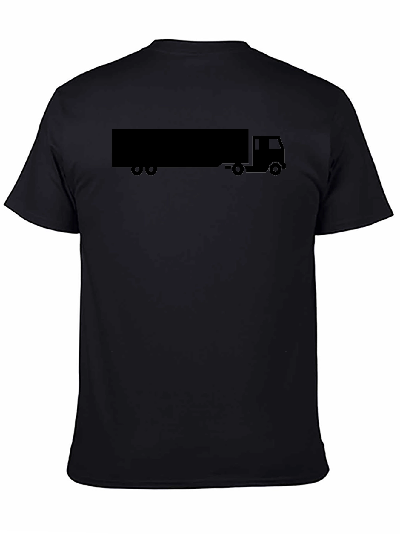 Truck Graphic Tee - Modern Black Cotton Shirt