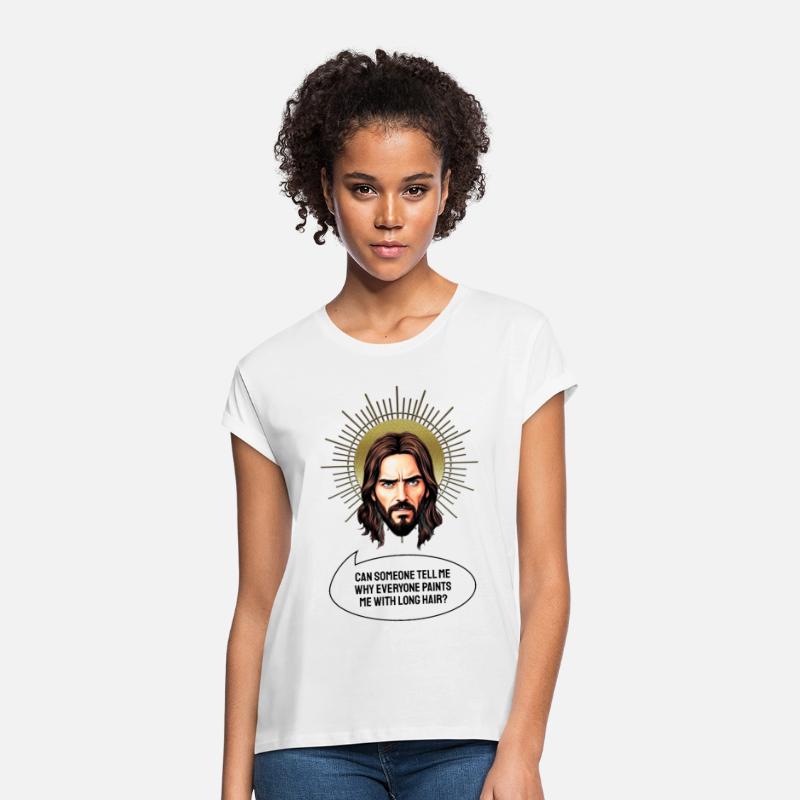 Jesus head with comic speech bubble and text