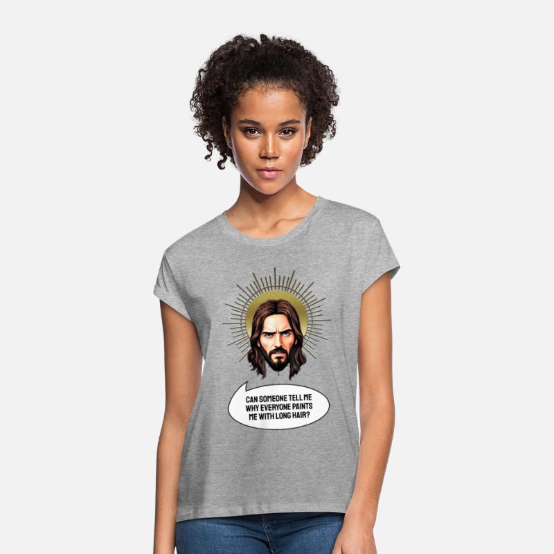Jesus head with comic speech bubble and text