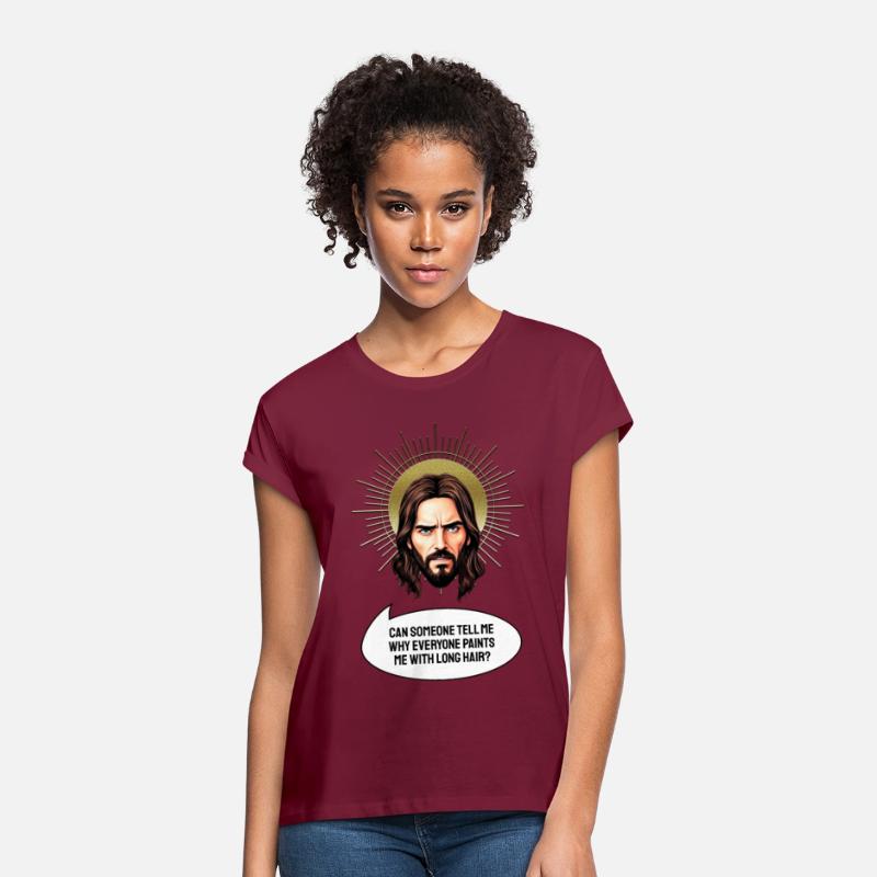 Jesus head with comic speech bubble and text