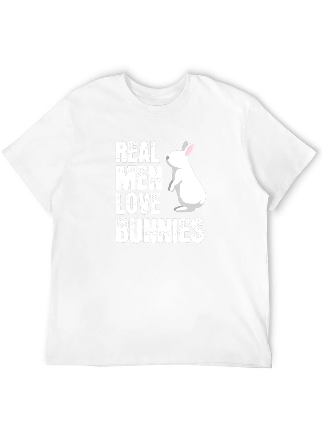 Real Men Love Bunnies T-Shirt - Black Cotton Tee