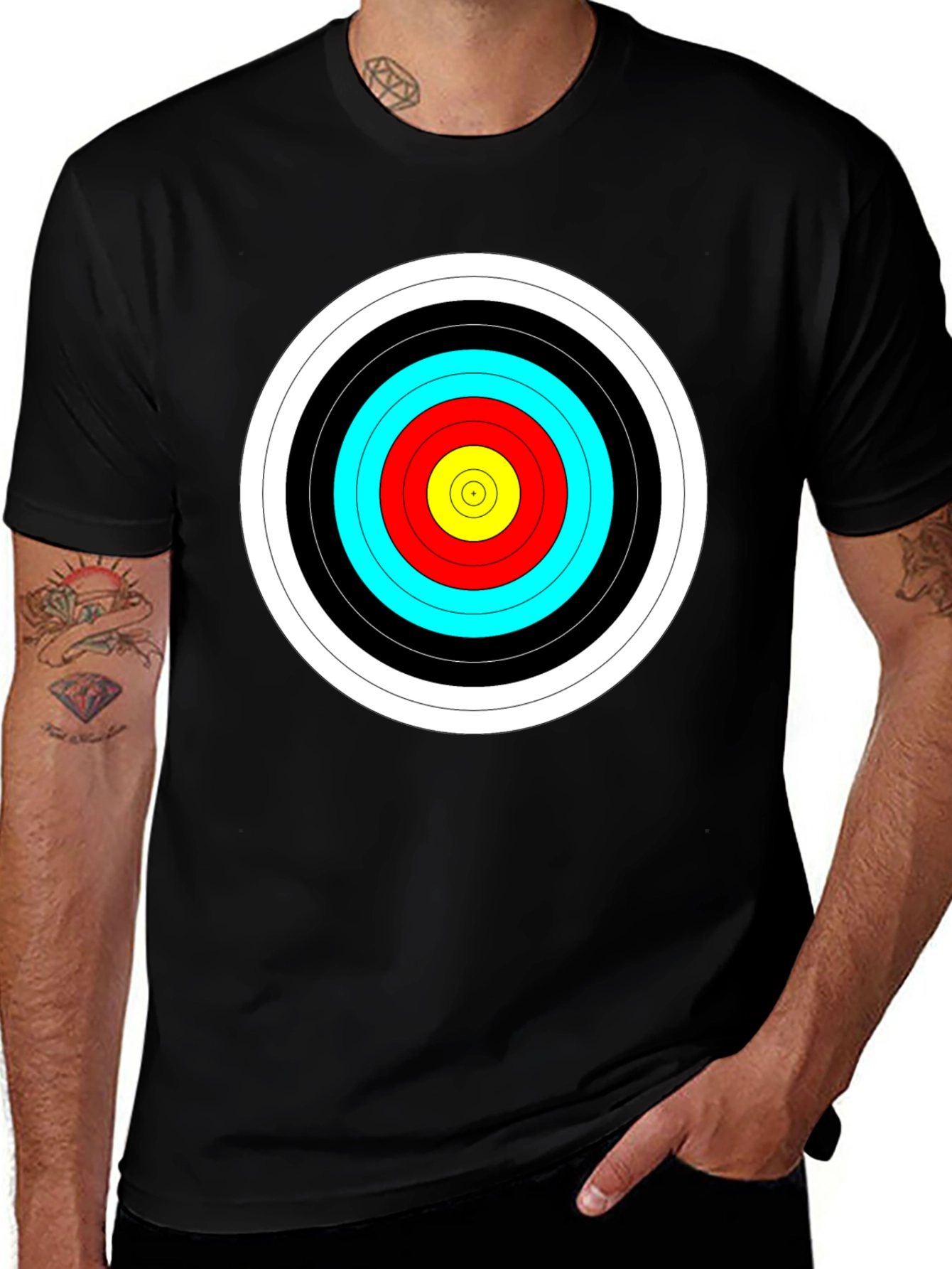 Target Graphic Black T-Shirt - Archers Bullseye Tee