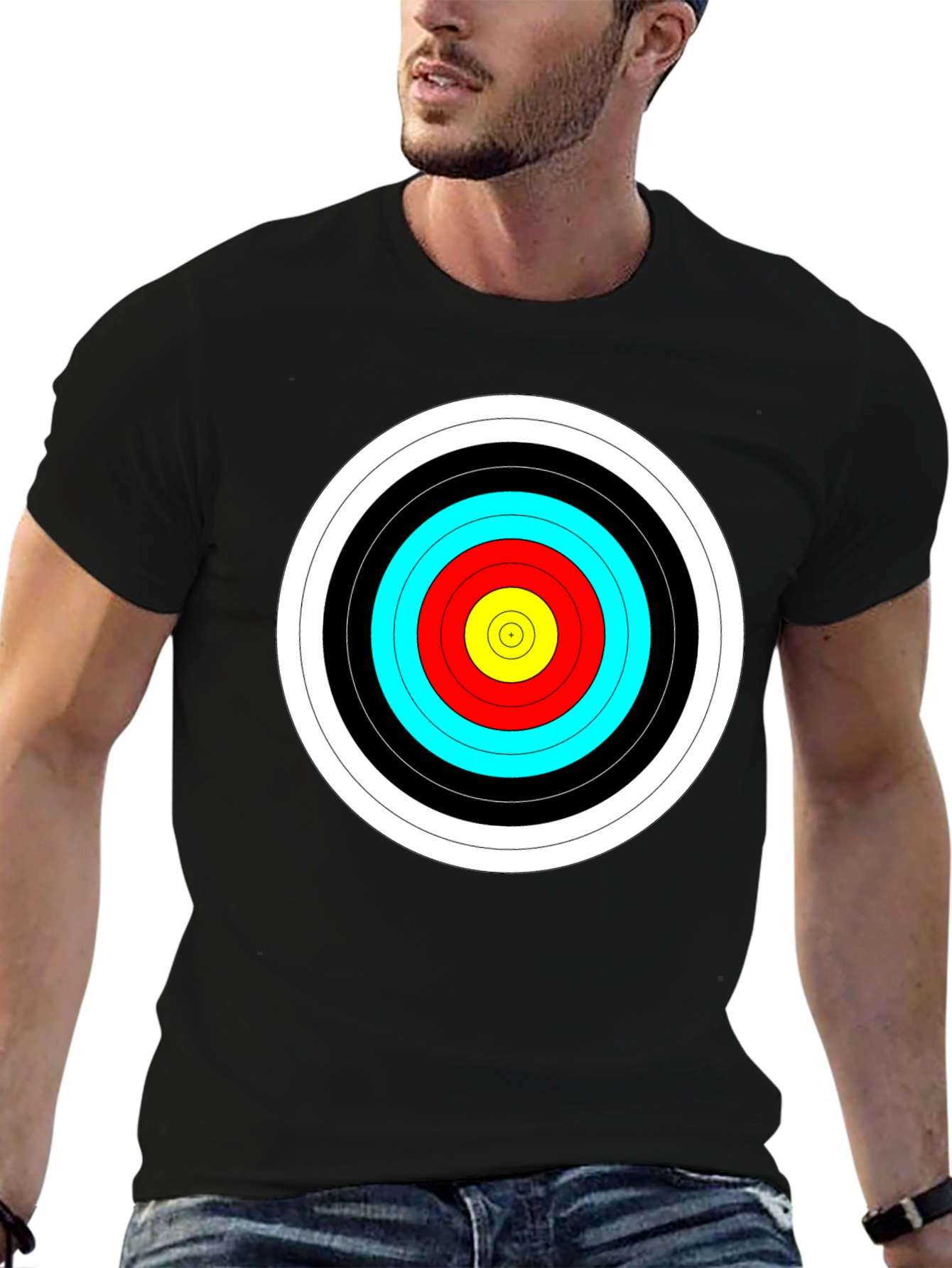 Target Graphic Black T-Shirt - Archers Bullseye Tee