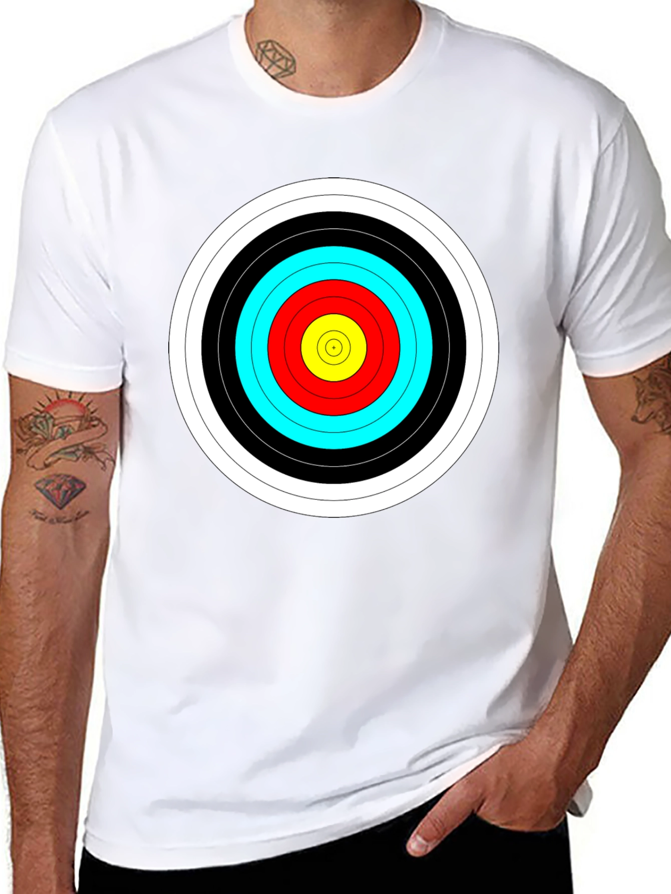 Target Graphic Black T-Shirt - Archers Bullseye Tee