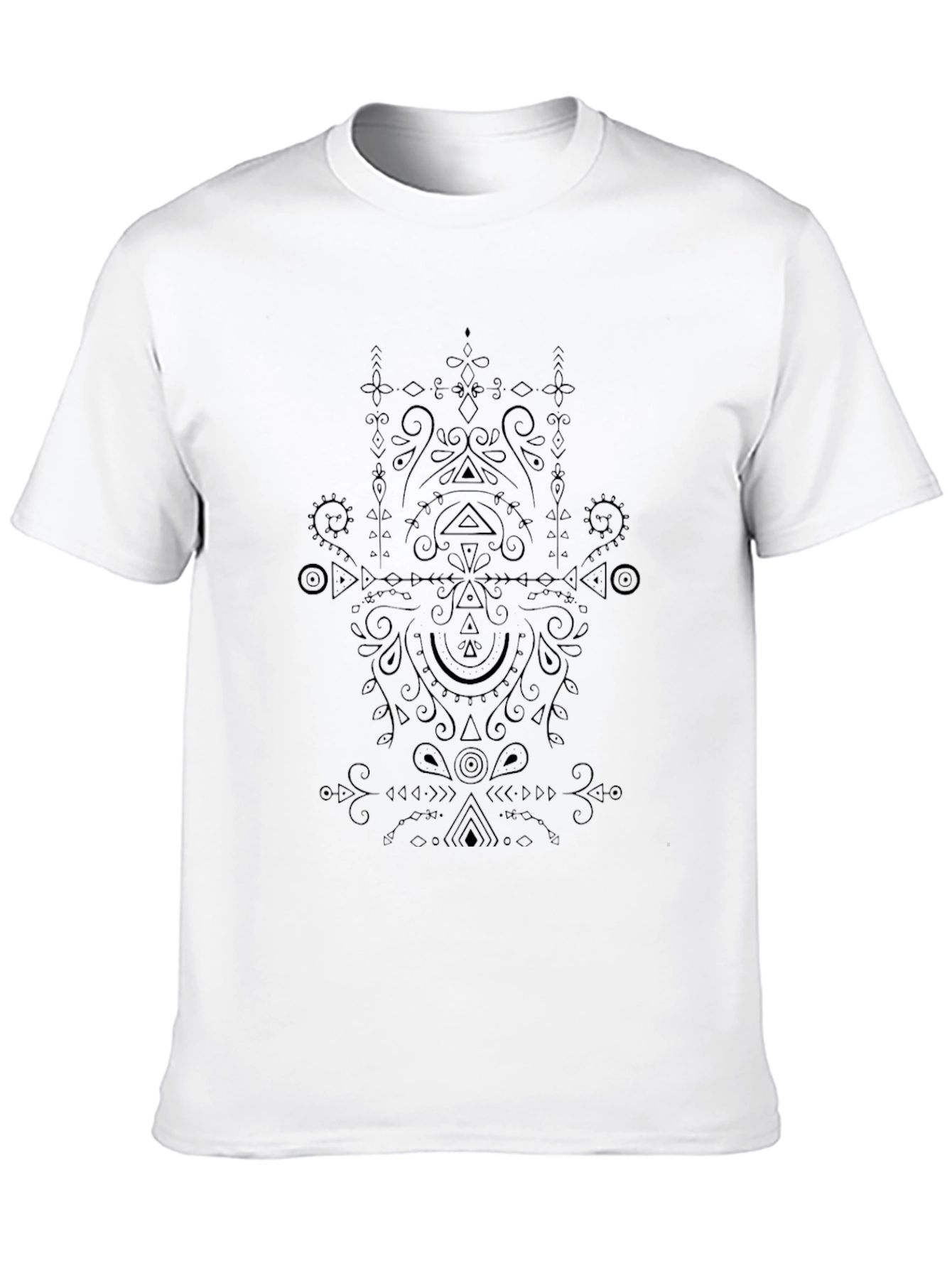 Abstract Print Tee - Black Casual Shirt