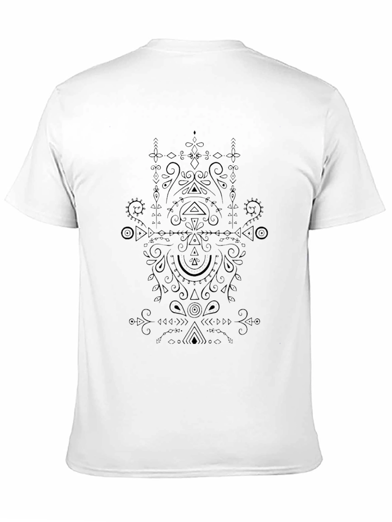 Abstract Print Tee - Black Casual Shirt