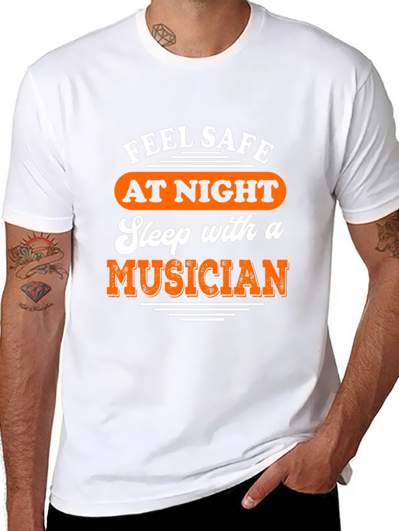 Feel Safe Sleep With a Musician T-Shirt