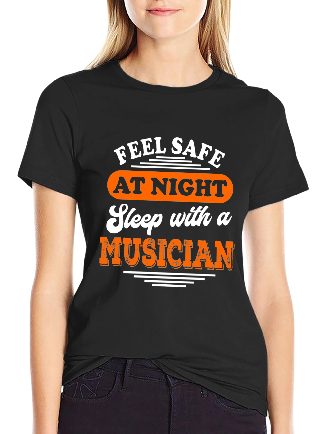 Feel Safe Sleep With a Musician T-Shirt