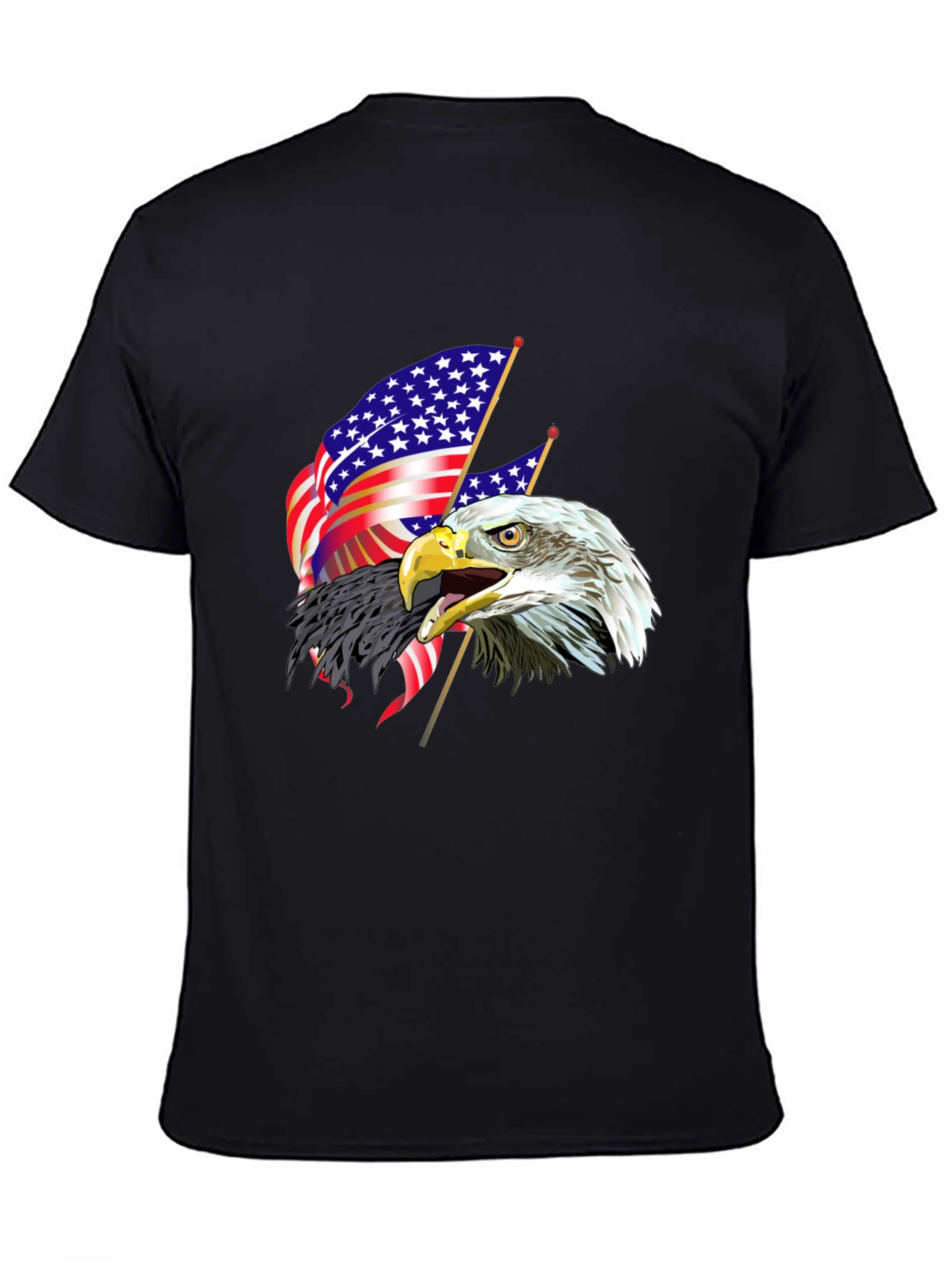 Patriotic Eagle USA Flag Graphic Print T-Shirt