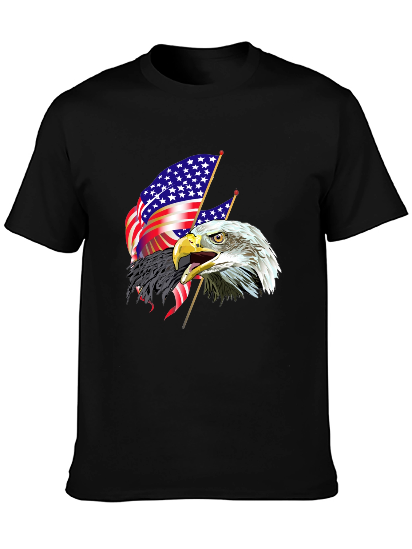 Patriotic Eagle USA Flag Graphic Print T-Shirt