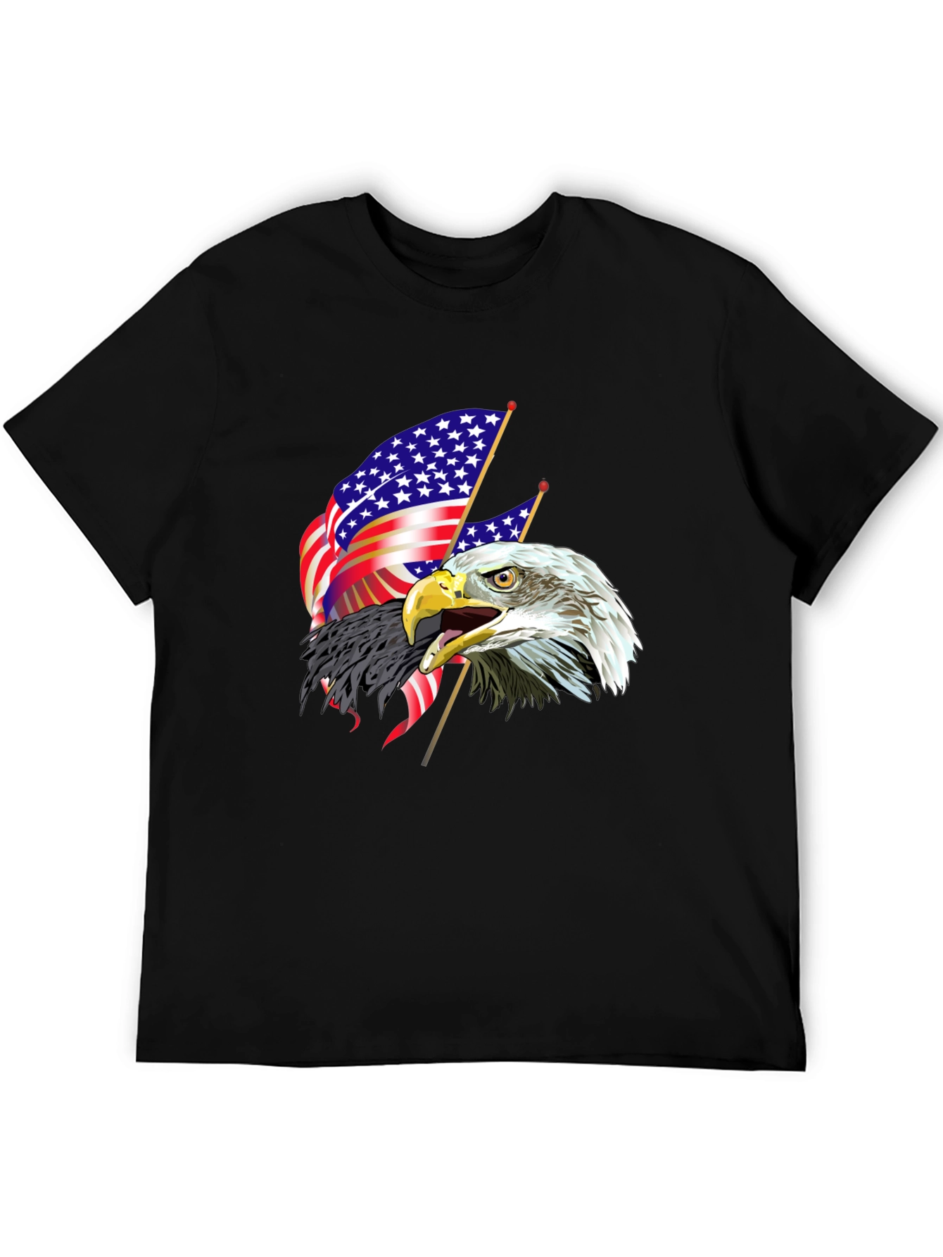 Patriotic Eagle USA Flag Graphic Print T-Shirt