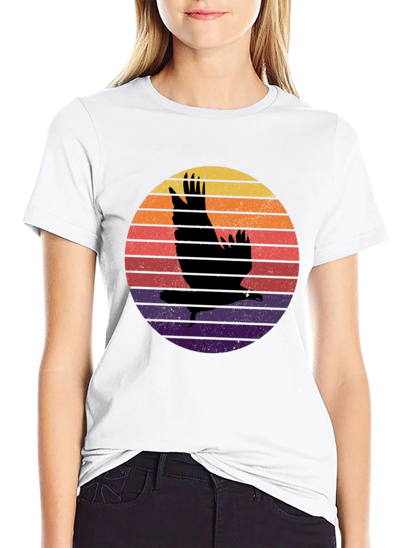 Eagle Sunset Graphic T-Shirt